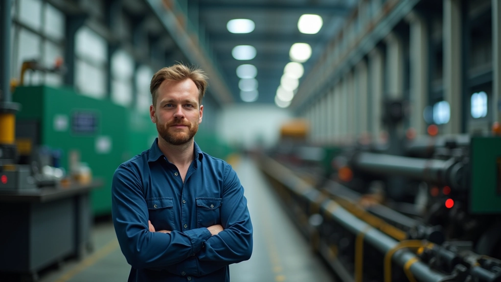 Stahlwerk mit modernen Produktionsanlagen