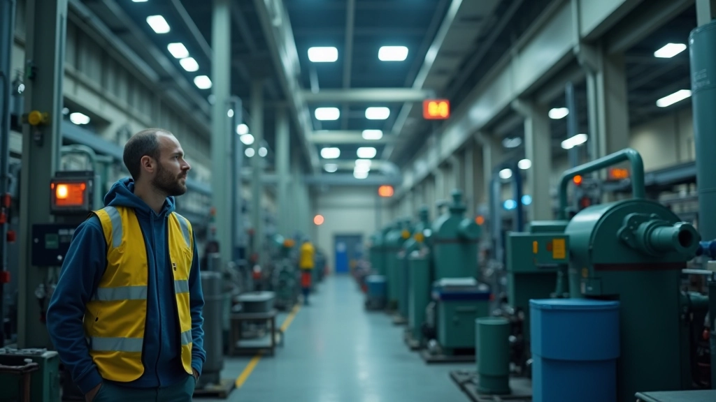 Stahlwerk mit modernen Filtern und Umweltschutzmaßnahmen